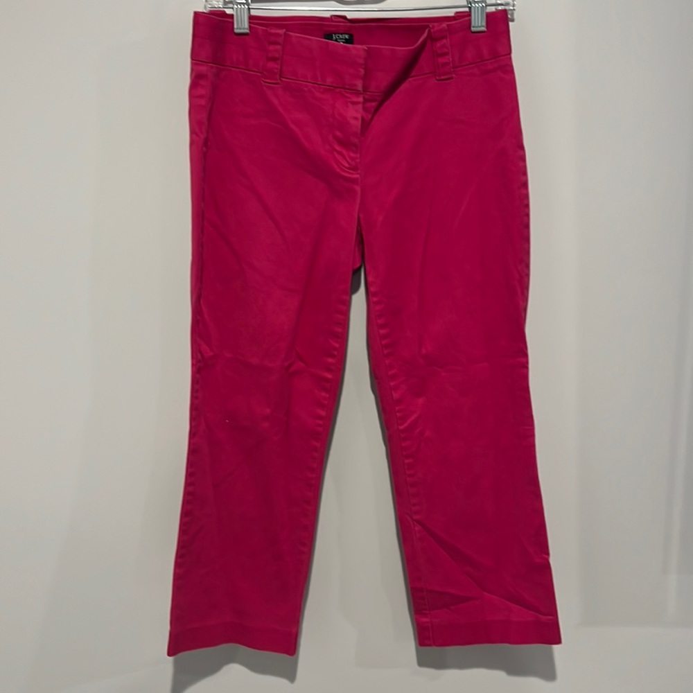 J.Crew cropped magenta pants